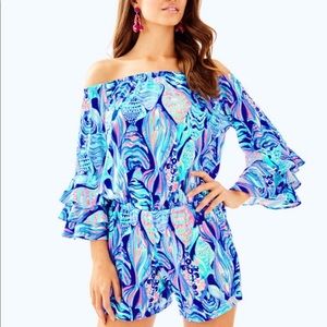 Lilly Calla off the shoulder romper scale up